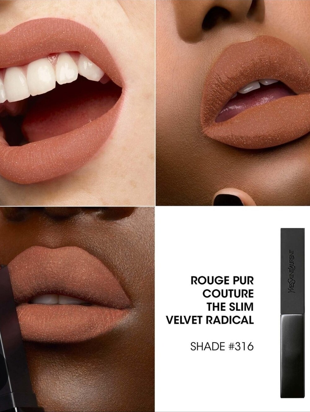 YSL The Slim Velvet Radical Matte Lipstick 316 Or 318 NEW